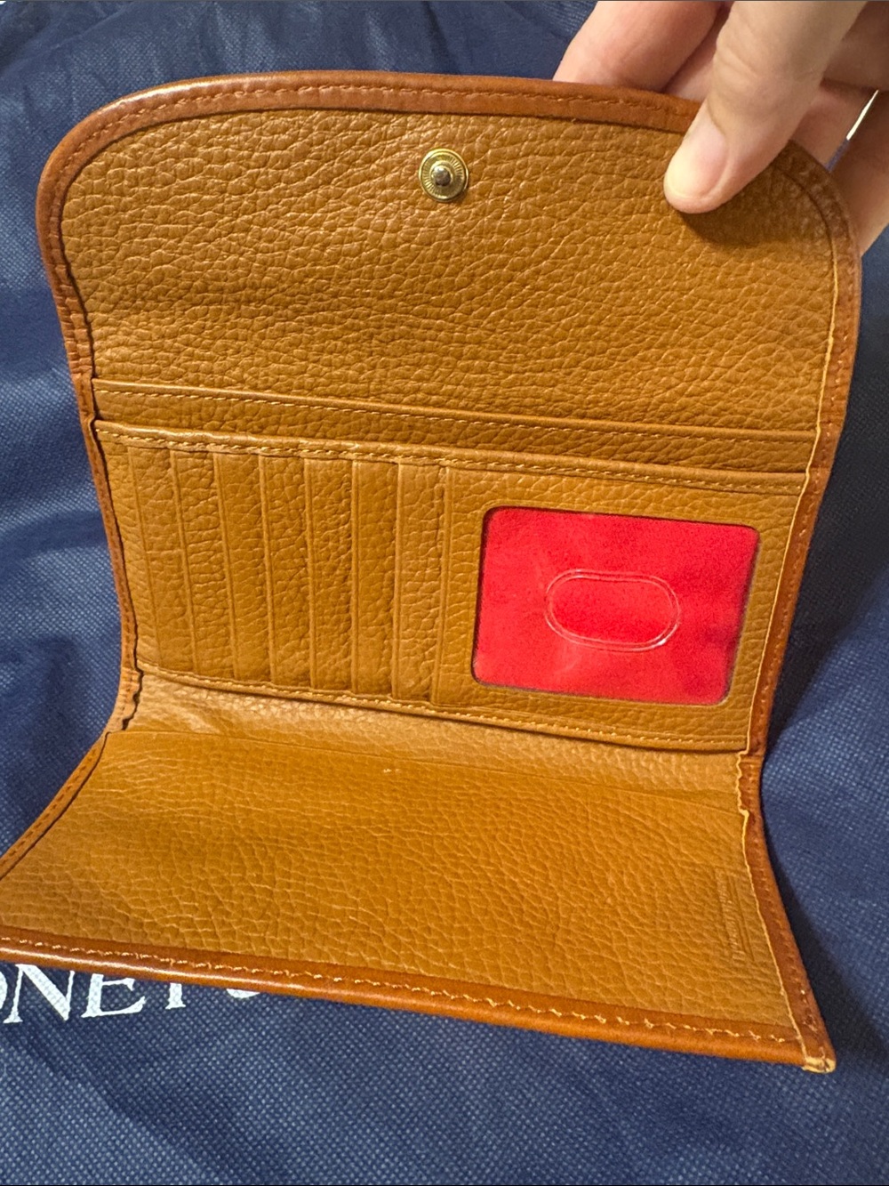 Dooney & Bourke Cognac Tan Pebbled Leather Tote with Matching Wallet - Picture 6 of 8